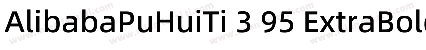 AlibabaPuHuiTi 3 95 ExtraBold 超粗体字体转换